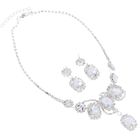 Набор 2 предмета: серьги, колье, слезинки, белый - Фото 2