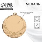 Медаль под нанесение золото, d=7 см, без ленты - Фото 1