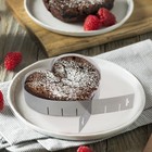 Форма разъёмная для выпечки кексов «Сердце», с регулируемым размером: 14,5-26,5 см, цвет хромированный - фото 8987071