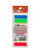 Блок-закладка с липким краем, 8 цветов по 25 штук, 12×45 мм, флуоресцентные, пластиковые, в блистере - Фото 3