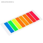 Блок-закладка с липким краем, 8 цветов по 25 штук, 12×45 мм, флуоресцентные, пластиковые, в блистере - Фото 4