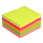 Блок с липким краем, 250 листов, 5 флуоресцентных цветов, 50 мм × 50 мм - Фото 2