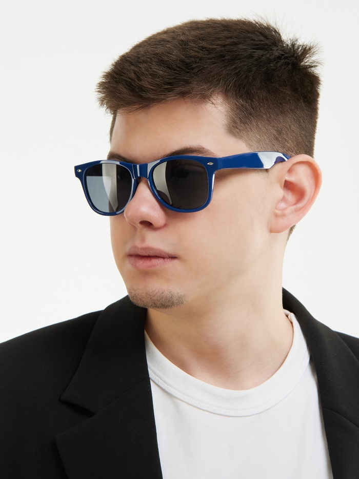 Очки солнцезащитные «OneSun. Wayfarer», uv 385, синий, чёрный - Фото 1
