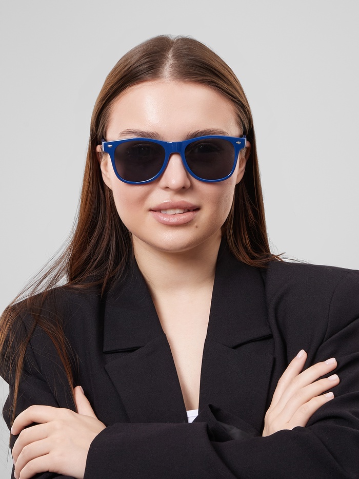 Очки солнцезащитные «OneSun. Wayfarer», uv 385, синий, чёрный - Фото 1