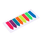 Блок-закладка с липким краем «Стрелки» 12 мм × 42 мм, пластик, 8 цветов по 10 листов, флуоресцентный, в блистере - Фото 2
