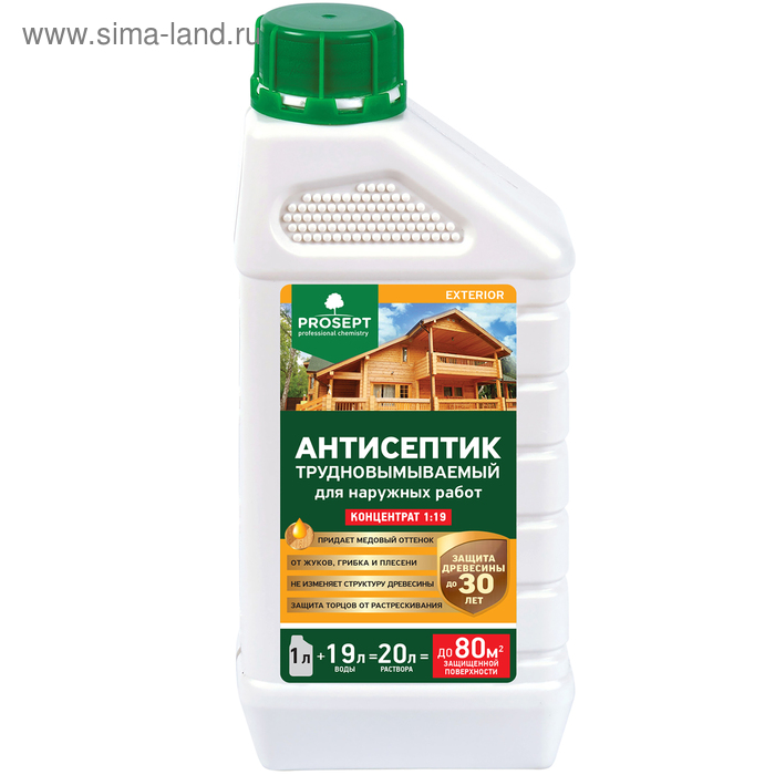 Антисептик для наружных работ Prosept Exterior. Концентрат, 1л - Фото 1