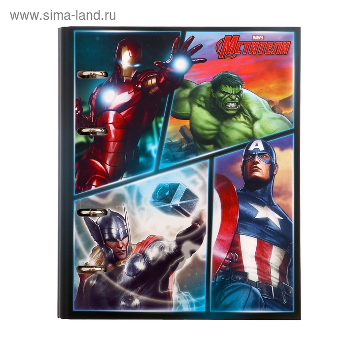 Ежедневник со сменным блоком на металлических кольцах "Мстители", 80 листов - Фото 1