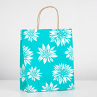 Пакет крафт "Цветы кувшинка", 25 х 11 х 32 см - Фото 1