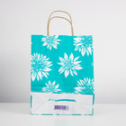 Пакет крафт "Цветы кувшинка", 25 х 11 х 32 см - Фото 2