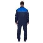Костюм «Дамаск», куртка+брюки, хлопок/полиэфир, размер 48-50, рост 182-188 см, цвет тёмно-синий/василёк - Фото 5