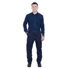 Костюм «Дамаск», куртка+брюки, хлопок/полиэфир, размер 48-50, рост 182-188 см, цвет тёмно-синий/василёк - Фото 2