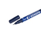 Маркер перманентный, двухсторонний, круглый, 2 мм/0.7 мм, синий - Фото 4