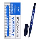 Маркер перманентный, двухсторонний, круглый, 2 мм/0.7 мм, синий - Фото 7