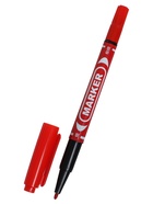 Маркер перманентный, красный, двухсторонний, узел 2.0 мм/0.7 мм - Фото 3