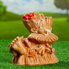 Садовая фигура "Лесовичок из пня" 16х20см - Фото 1