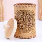 Туес «Медведь», банка для хранения, 8×8×12, береста - Фото 3