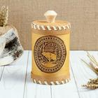 Туес «Медведь», банка для хранения, 8×8×12, береста - Фото 5