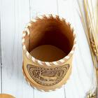 Туес «Медведь», банка для хранения, 8×8×12, береста - Фото 7