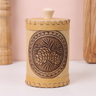 Туес «Шишки», 8×8×10 см, береста - Фото 1