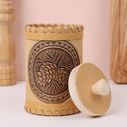 Туес «Шишки», 8×8×10 см, береста - Фото 2