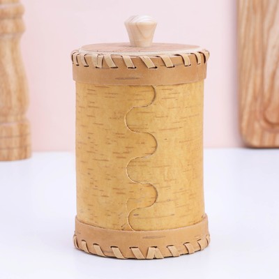 Туес «Белки», 8×8×14 см, береста