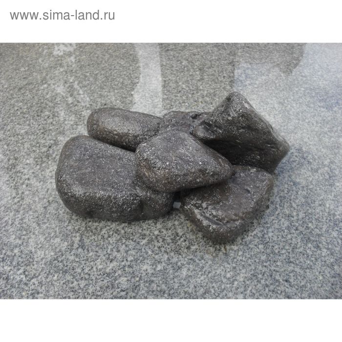 Камень для бани "Хромит" окатанный 15 кг, ведро - Фото 1