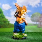 Садовая фигура "Заяц в панамке с молотком" 38см - Фото 2