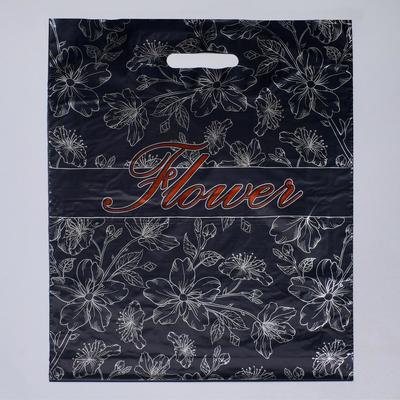 Пакет «Флористик», полиэтиленовый с вырубной ручкой, 38×48 см, 50 мкм