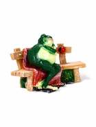 Садовая фигура из полистоуна «Лягушка сидит на лавочке», 27×38 см - Фото 2