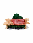 Садовая фигура из полистоуна «Лягушка сидит на лавочке», 27×38 см - Фото 4