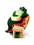 Садовая фигура из полистоуна «Лягушка сидит на лавочке», 27×38 см - фото 64513471