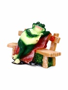 Садовая фигура из полистоуна «Лягушка сидит на лавочке», 27×38 см - Фото 6