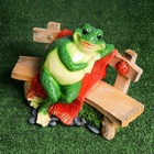 Садовая фигура из полистоуна «Лягушка сидит на лавочке», 27×38 см - Фото 8