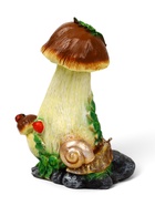 Садовая фигура из полистоуна «Гриб с ягодой и улиткой», 32.5×19×26 см - Фото 5