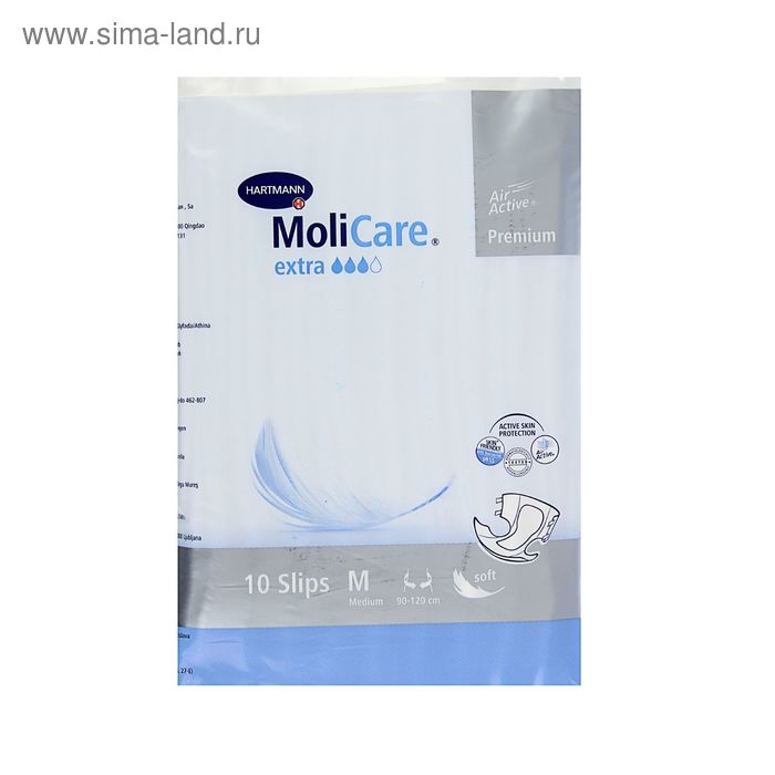 Подгузники воздухопроницаемые MoliCare Premium extra soft M, 10 шт - Фото 1