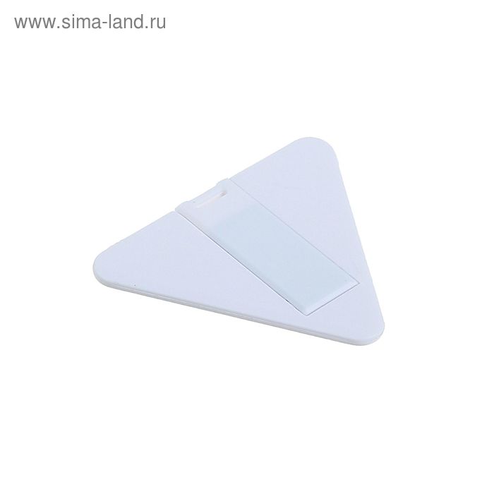 Флешка, 8 Гб, USB2.0, треугольная визитная карточка, под УФ-печать, белая - Фото 1