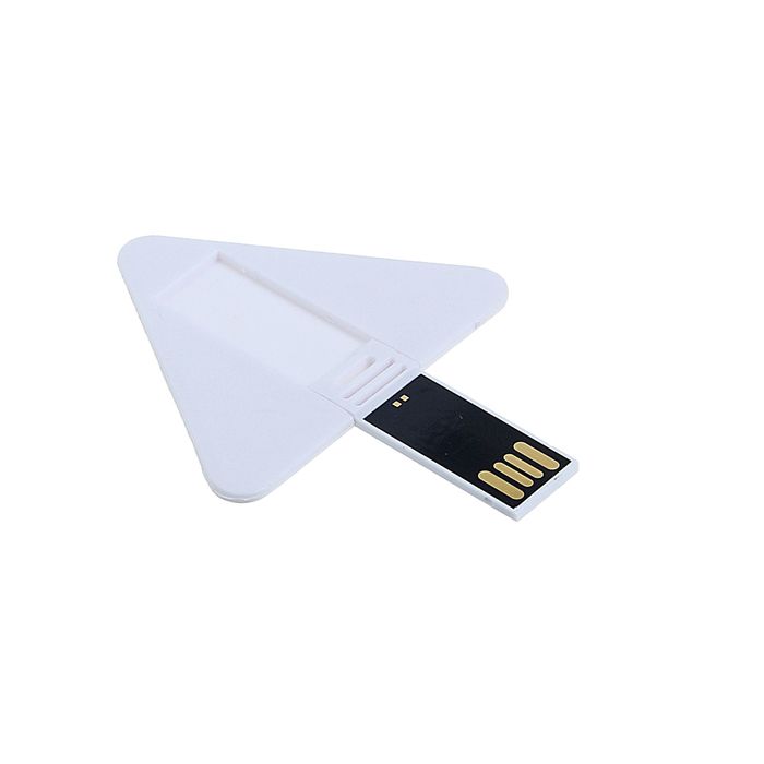 Флешка, 8 Гб, USB2.0, треугольная визитная карточка, под УФ-печать, белая
