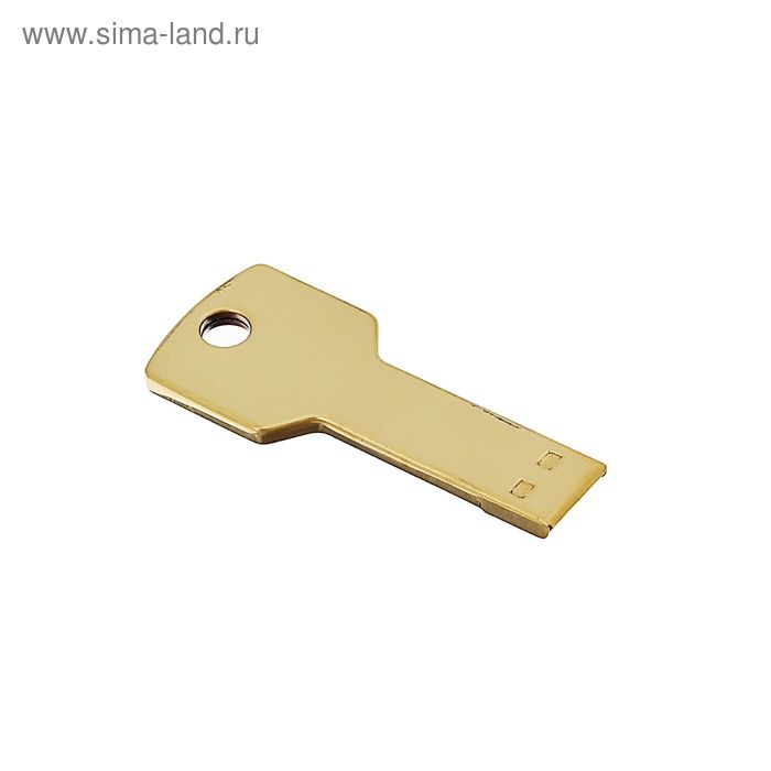 Флешка, 8 Гб, USB2.0, "ключ", под УФ-печать/лазерную гравировку/тампопечать, золотистая - Фото 1