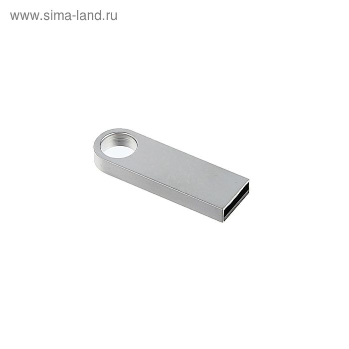 Флешка, 8 Гб, USB2.0, прямоугольная, под лазерную гравировку/тампопечать, серебристая - Фото 1