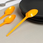 Набор пластиковых одноразовых столовых ложек, 16,5 см, 12 шт, цвет жёлтый - Фото 2