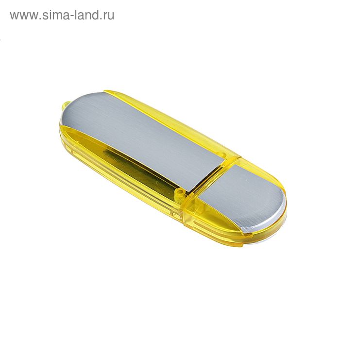 Флешка, 8 Гб, USB2.0, овальная, под УФ-печать/лазерную гравировку/тампопечать, жёлтая - Фото 1