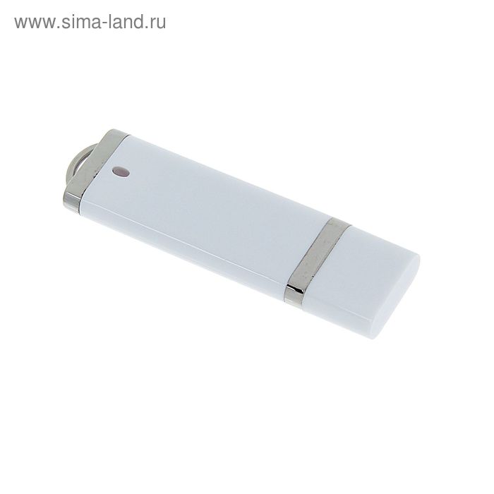 Флешка, 8 Гб, USB2.0, пластик, световой индикатор, под УФ-печать, белая - Фото 1