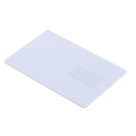 Флешка, 8 Гб, USB2.0, визитная карточка, под УФ-печать, белая