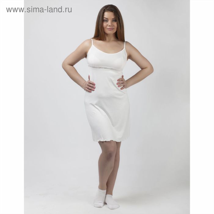 Сорочка женская Сор.029 белый, р-р 44 вискоза - Фото 1