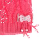 Шапка-колпачок для девочки «Бусина», 3-5 лет, цвет розовый МИКС - Фото 2