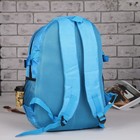 Рюкзак молодёжный "Ромбы", 1 отдел, 3 наружных 2 боковых кармана, усиленная спинка, голубой - Фото 2