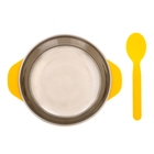 Набор детской посуды тарелка - термос с ручками, ложка, цвет желтый - Фото 2