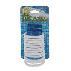 Набор пластиковых колец для штор в ванную, 12 шт, цвет белый - Фото 1