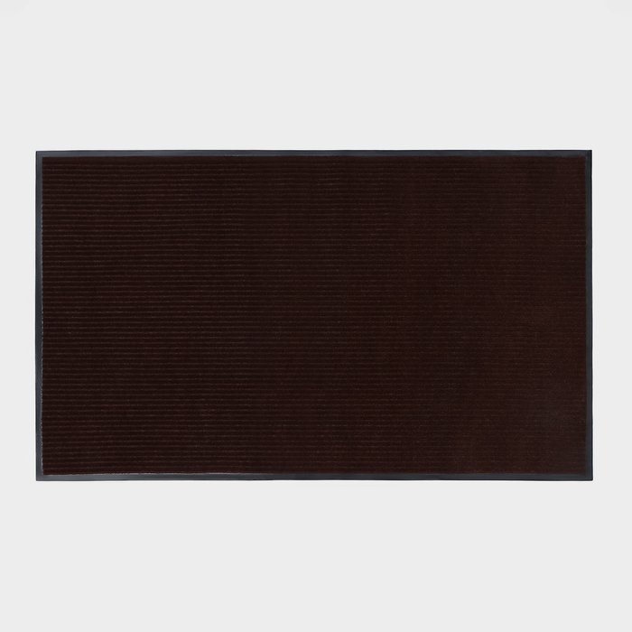Коврик придверный влаговпитывающий, ребристый, «Стандарт», 90×150 см, цвет коричневый - Фото 1