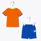 Комплект ясельный (футболка, шорты), рост 68 см (44), цвет оранжевый/синий - Фото 3